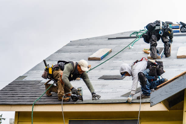 Professional Gutter Installation technician working in New Hudson, MI